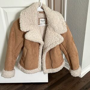 NWT Abercrombie & Fitch Shearling Aviator Jacket